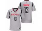 Mens Houston Rockets #13 James Harden adidas Silver New Swingman Alternate Jersey