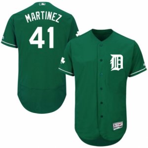 Men\'s Majestic Detroit Tigers #41 Victor Martinez Green Celtic Flexbase Authentic Collection MLB Jersey