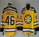 nhl boston bruins #46 Krejci Yellow winter classic