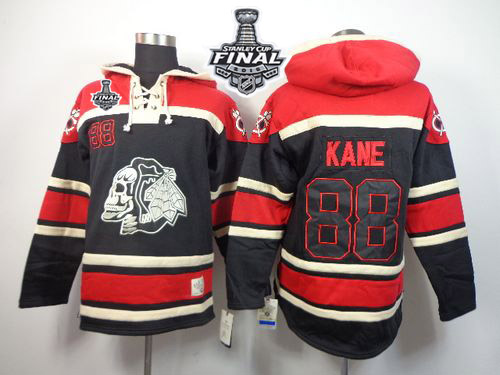 NHL Chicago Blackhawks #88 Patrick Kane Black Sawyer Hooded Sweatshirt 2015 Stanley Cup Stitched Jerseys