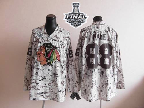 NHL Chicago Blackhawks #88 Patrick Kane Camouflage 2015 Stanley Cup Stitched Jerseys