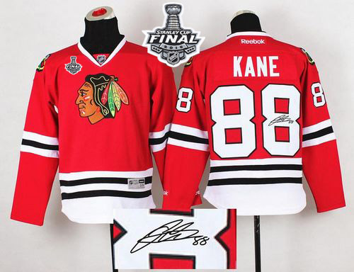NHL Chicago Blackhawks #88 Patrick Kane Red Autographed 2015 Stanley Cup Stitched Jerseys