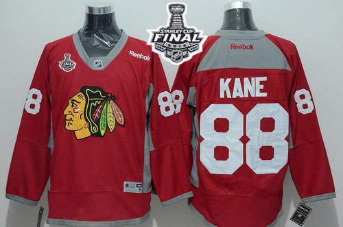 NHL Chicago Blackhawks #88 Patrick Kane Red Practice 2015 Stanley Cup Stitched Jerseys