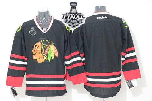 NHL Chicago Blackhawks Blank Black 2015 Stanley Cup Stitched Jerseys