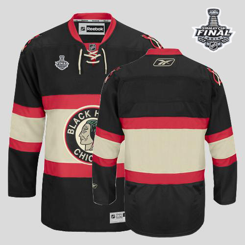 NHL Chicago Blackhawks Blank Black New Third 2015 Stanley Cup Stitched Jerseys