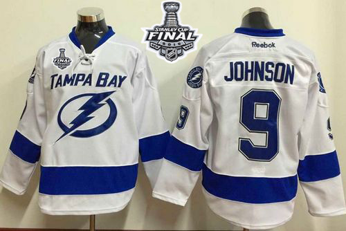 NHL Tampa Bay Lightning #9 Tyler Johnson White 2015 Stanley Cup Stitched Jerseys