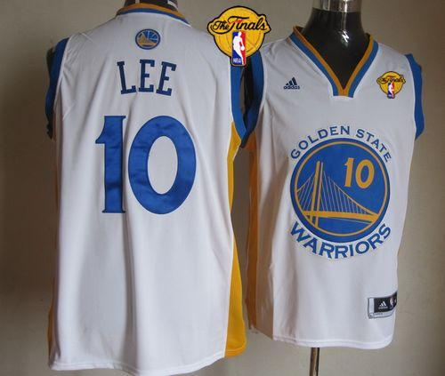 NBA Golden State Warrlors #10 David Lee White The Finals Patch Stitched Jerseys