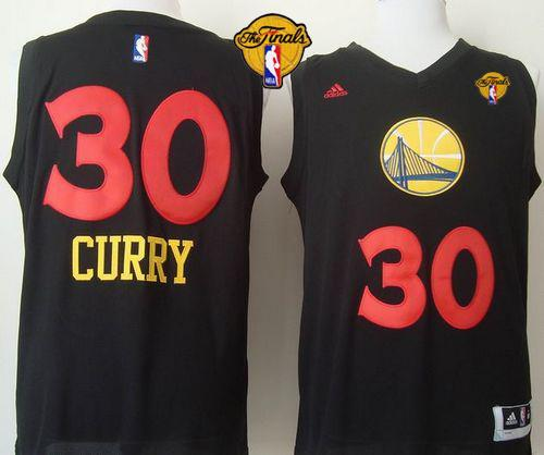 NBA Golden State Warrlors #30 Stephen Curry Black New Fashion The Finals Patch Stitched Jerseys