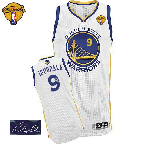NBA Revolution 30 Autographed Golden State Warrlors #9 Andre Iguodala White The Finals Patch Stitched Jerseys