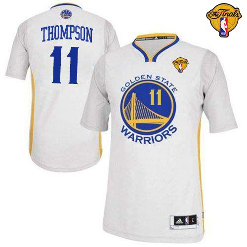 NBA Revolution 30 Golden State Warrlors #11 Klay Thompson White Alternate The Finals Patch Stitched Jerseys