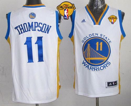 NBA Revolution 30 Golden State Warrlors #11 Klay Thompson White The Finals Patch Stitched Jerseys
