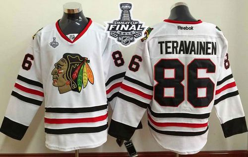 NHL Chicago Blackhawks #86 Teuvo Teravainen white 2015 Stanley Cup Stitched Jerseys