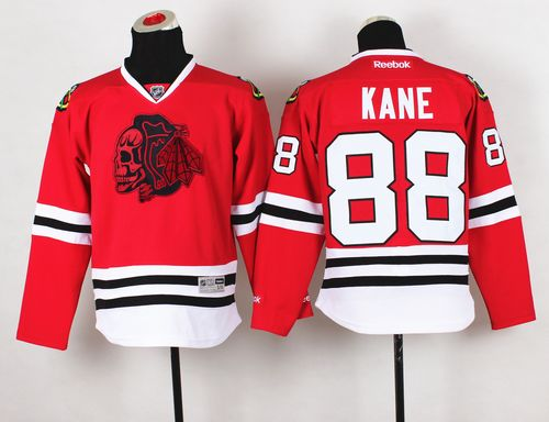 NHL Youth Chicago Blackhawks #88 Patrick Kane Red(Red Skull) Stitched