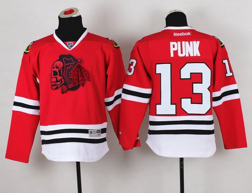 NHL Youth Chicago Blackhawks #13 Punk Red(Red Skull) Stitched