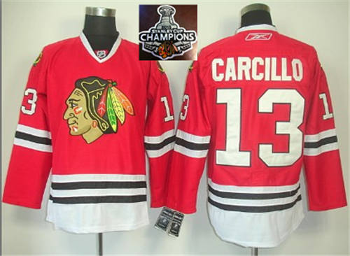 NHL Chicago Blackhawks #13 Daniel Carcillo Red 2015 Stanley Cup Champions jerseys