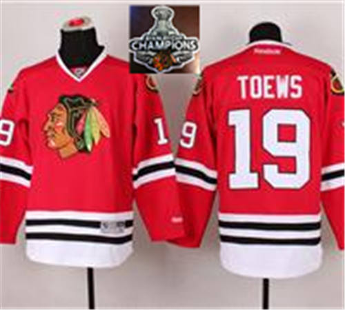 NHL Chicago Blackhawks #19 Jonathan Toews Red 2015 Stanley Cup Champions jerseys