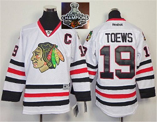 NHL Chicago Blackhawks #19 Jonathan Toews White 2015 Stanley Cup Champions jerseys