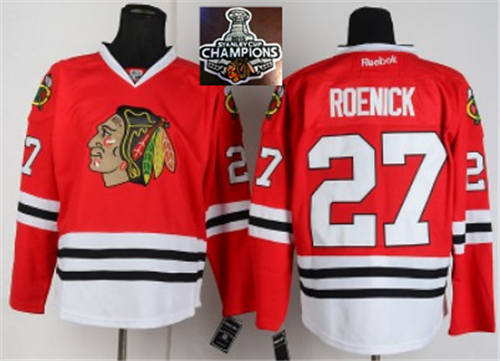 NHL Chicago Blackhawks #27 Jeremy Roenick Red 2015 Stanley Cup Champions jerseys