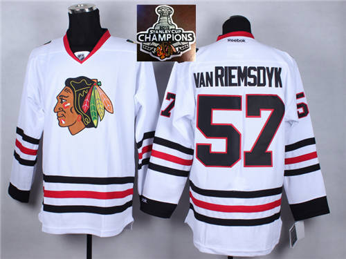 NHL Chicago Blackhawks #57 Van RIEMSDYK White 2015 Stanley Cup Champions jerseys
