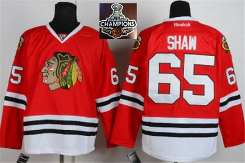 NHL Chicago Blackhawks #65 Andrew Shaw Red Home 2015 Stanley Cup Champions jerseys