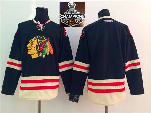 NHL Chicago Blackhawks Blank 2015 Stanley Cup Champions jerseys