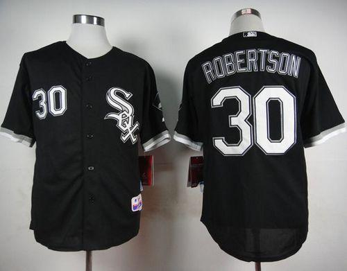 MLB Chicago White Sox #30 David Robertson Black Cool Base Stitched Baseball jerseys