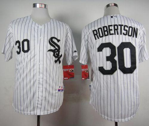 MLB Chicago White Sox #30 David Robertson White Cool Base Stitched Baseball jerseys