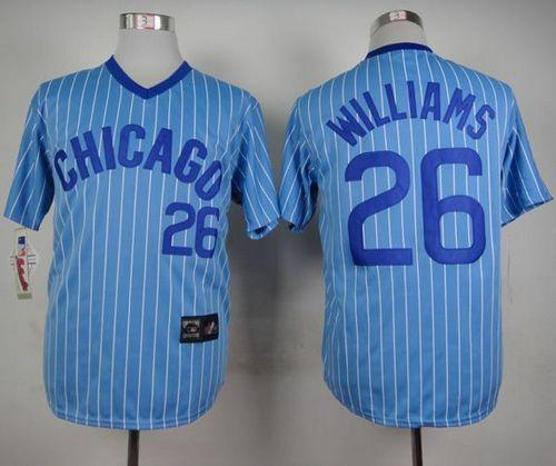 MLB Chicago Cubs #26 Billy Williams Blue(White Strip) Cooperstown Throwback Stitched Baseball jerseys