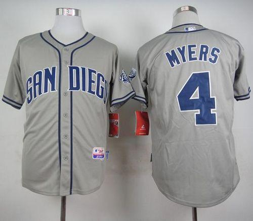 MLB San Diego Padres #4 Wil Myers Grey Cool Base Stitched Baseball jerseys