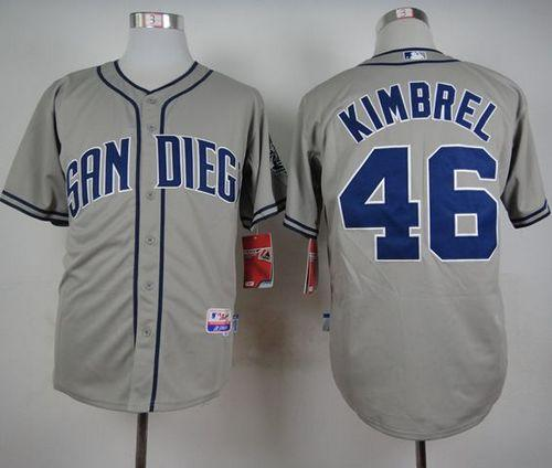 MLB San Diego Padres #46 Craig Kimbrel Coffee Grey Cool Base Stitched Baseball jerseys