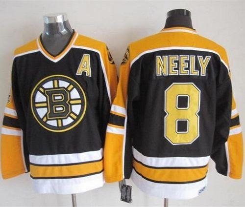 NHL Boston Bruins #8 Cam Neely Black CCM Throwback New Stitched jerseys