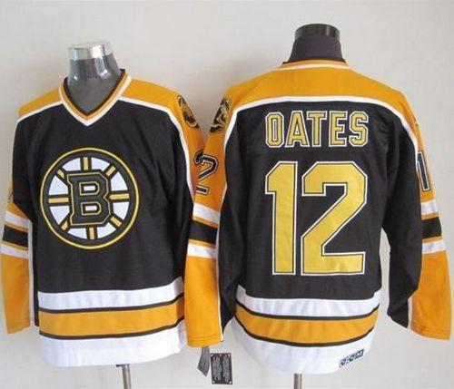 NHL Boston Bruins #12 Adam Oates Black CCM Throwback New Stitched jerseys