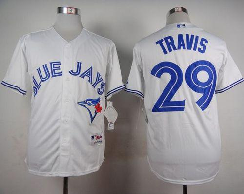 MLB Toronto Blue Jays #29 Devon Travis White Cool Base Stitched Baseball jerseys