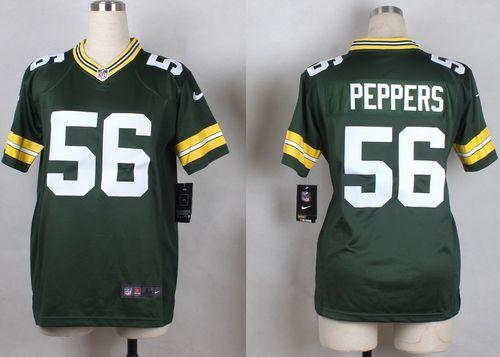 Nike Women New Packers #56 Julius Peppers Green Team Color Stitched jerseys