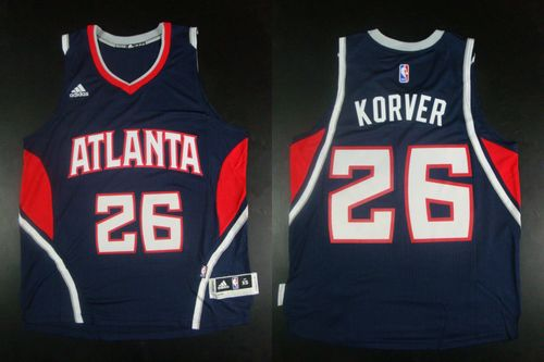 NBA Revolution 30 Atlanta Hawks #26 Kyle Korver Blue Stitched Jerseys