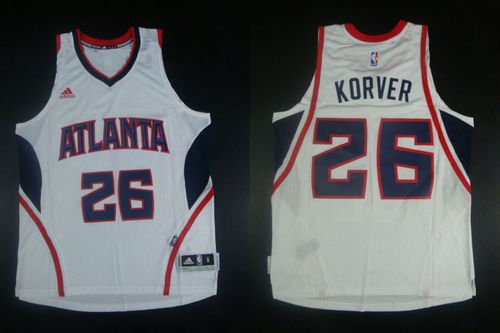 NBA Revolution 30 Atlanta Hawks #26 Kyle Korver white Stitched Jerseys