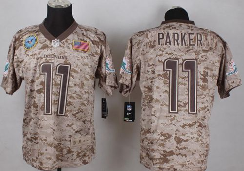 Nike Miami Dolphins #11 DeVante Parker Camo jerseys(Elite USMC)