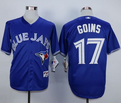 MLB Toronto Blue Jays #17 Ryan Goins Blue Cool Base jerseys