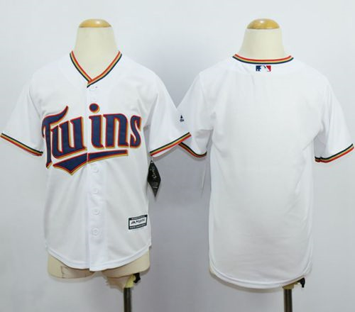 Youth MLB Minnesota Twins blank White Jerseys