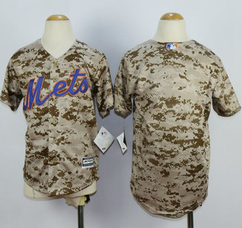 Youth MLB New York Mets Blank Camo jerseys