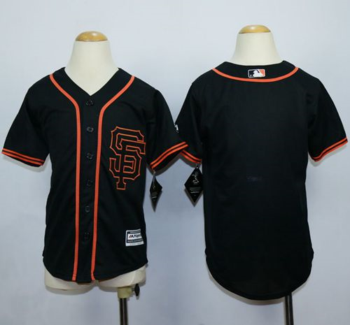 Youth MLB San Francisco Giants Blank Black Alternate Stitched Jerseys