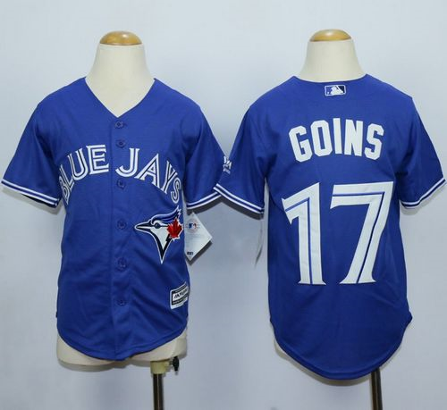 Youth Mlb Toronto Blue Jays #17 Ryan Goins Blue blue jerseys