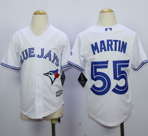 Youth Mlb Toronto Blue Jays #55 Russell Martin White jerseys