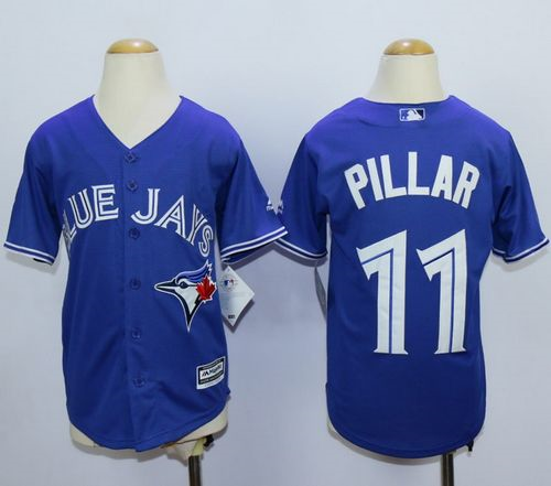 Youth Mlb Toronto Blue Jays #11 Kevin Pillar blue jerseys