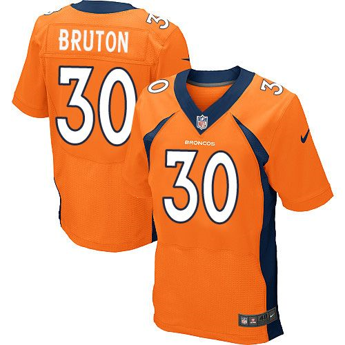 Nike Denver Broncos #30 David Bruton Orange Jerseys(Elite)