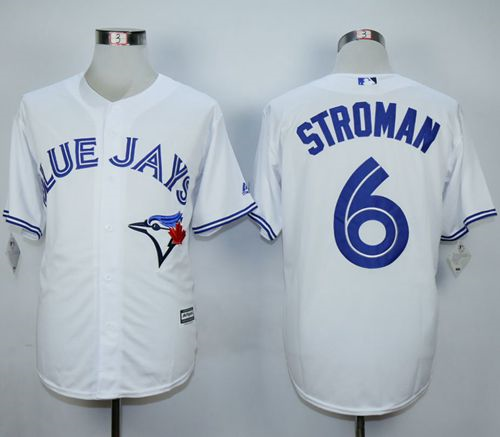 MLB Toronto Blue Jays #6 Marcus Stroman White Jerseys