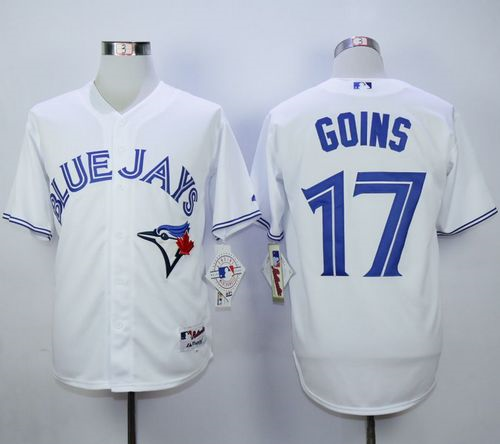 Mlb Toronto Blue Jays #17 Ryan Goins White Cool Base jerseys