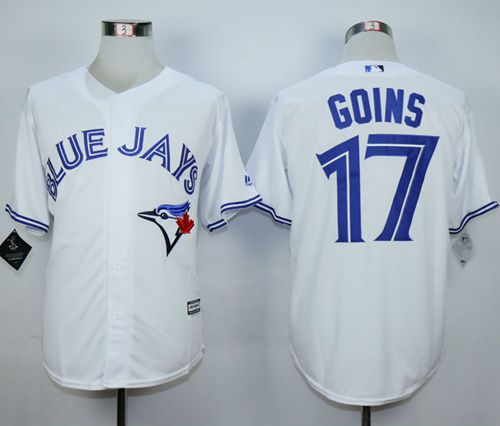 MLB Toronto Blue Jays #17 Ryan Goins White Jerseys