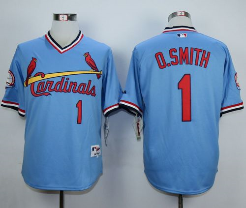 MLB St. Louis Cardinals #1 Ozzie Smith Blue 1982 jerseys