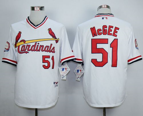 MLB St. Louis Cardinals #51 Willie McGee White 1982 jerseys